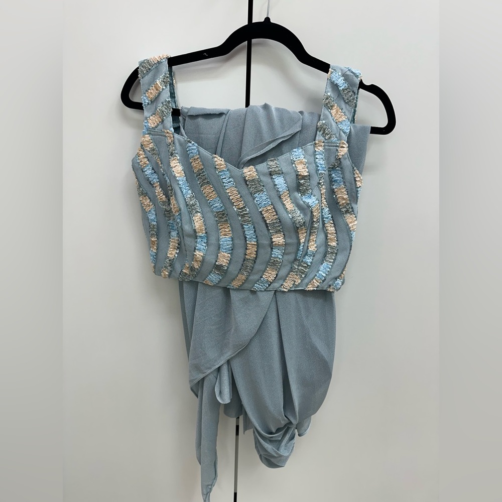 Jacket sari saree pre pleated with optional jacket Indian Pakistani party wear